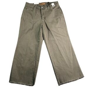 Judy Blue Jeans Women's 14W Olive Green High Waist Frayed Hem Tummy Control